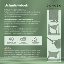 Afbeelding in Gallery-weergave laden, Schaduwdoek vierkant | 130x130cm | Jute