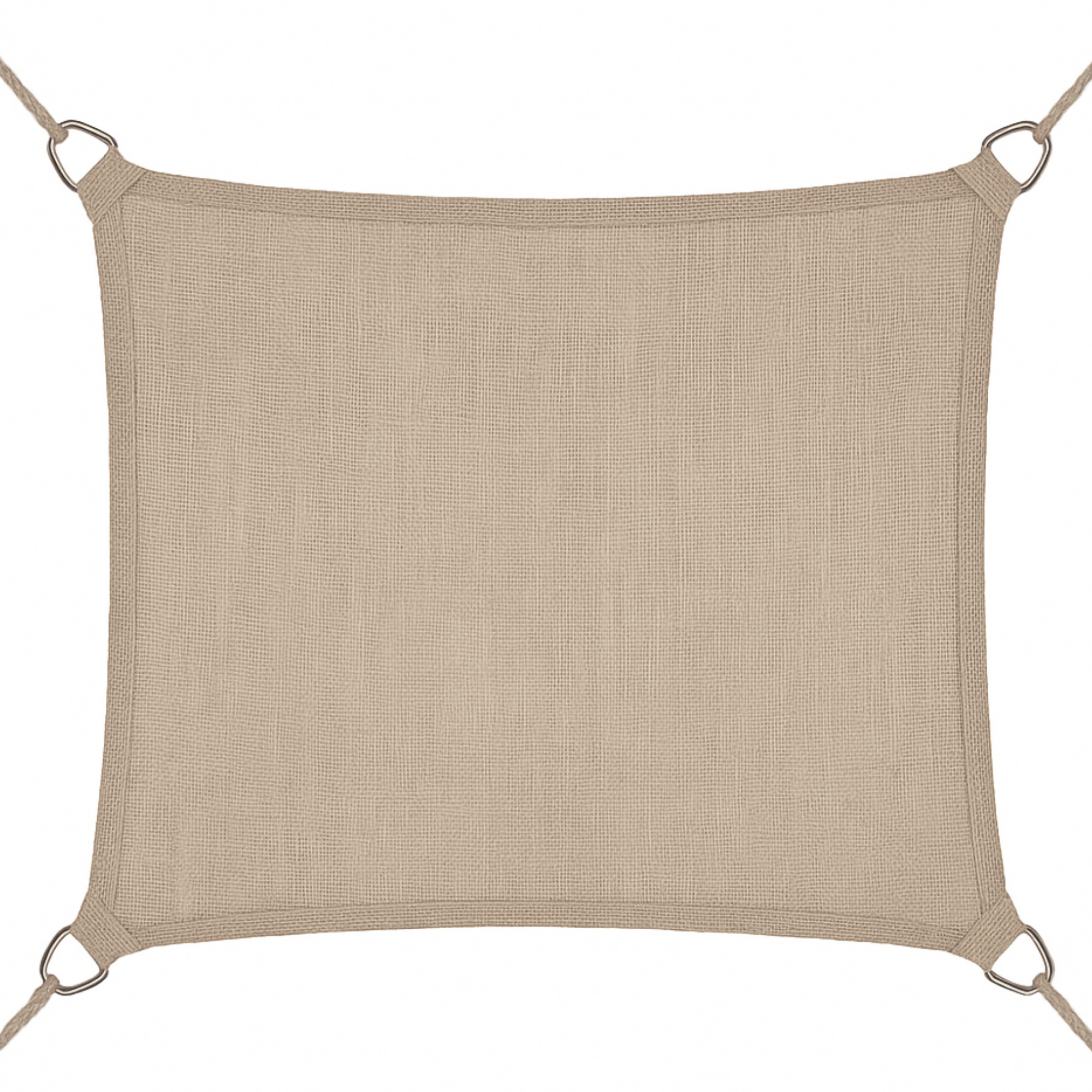 Schaduwdoek vierkant | 130x130cm | Jute