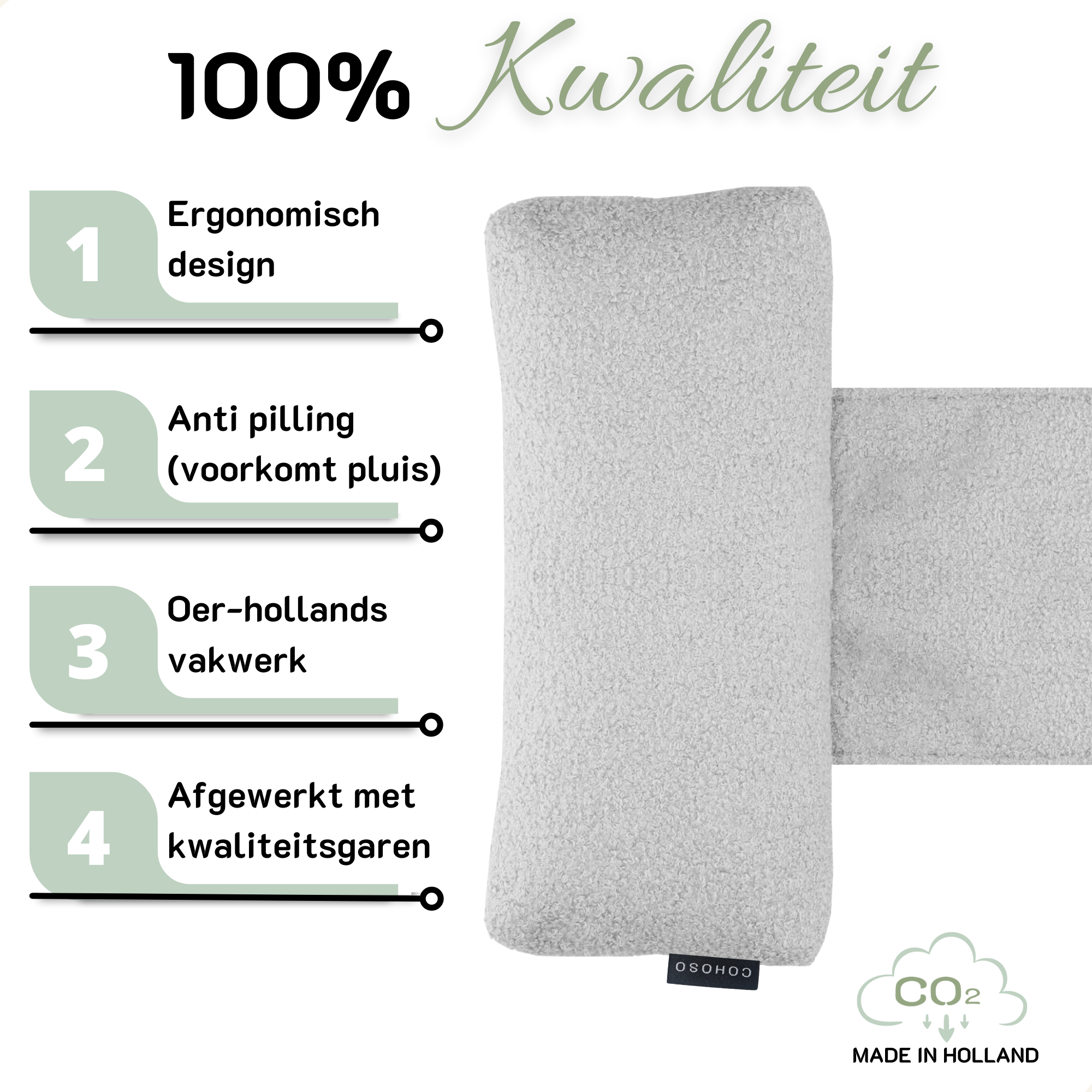 Almohada cervical SEMMI gris claro