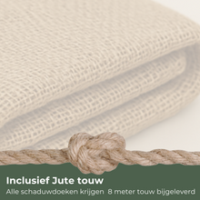 Afbeelding in Gallery-weergave laden, Schaduwdoek rechthoek | 130x260cm | Jute