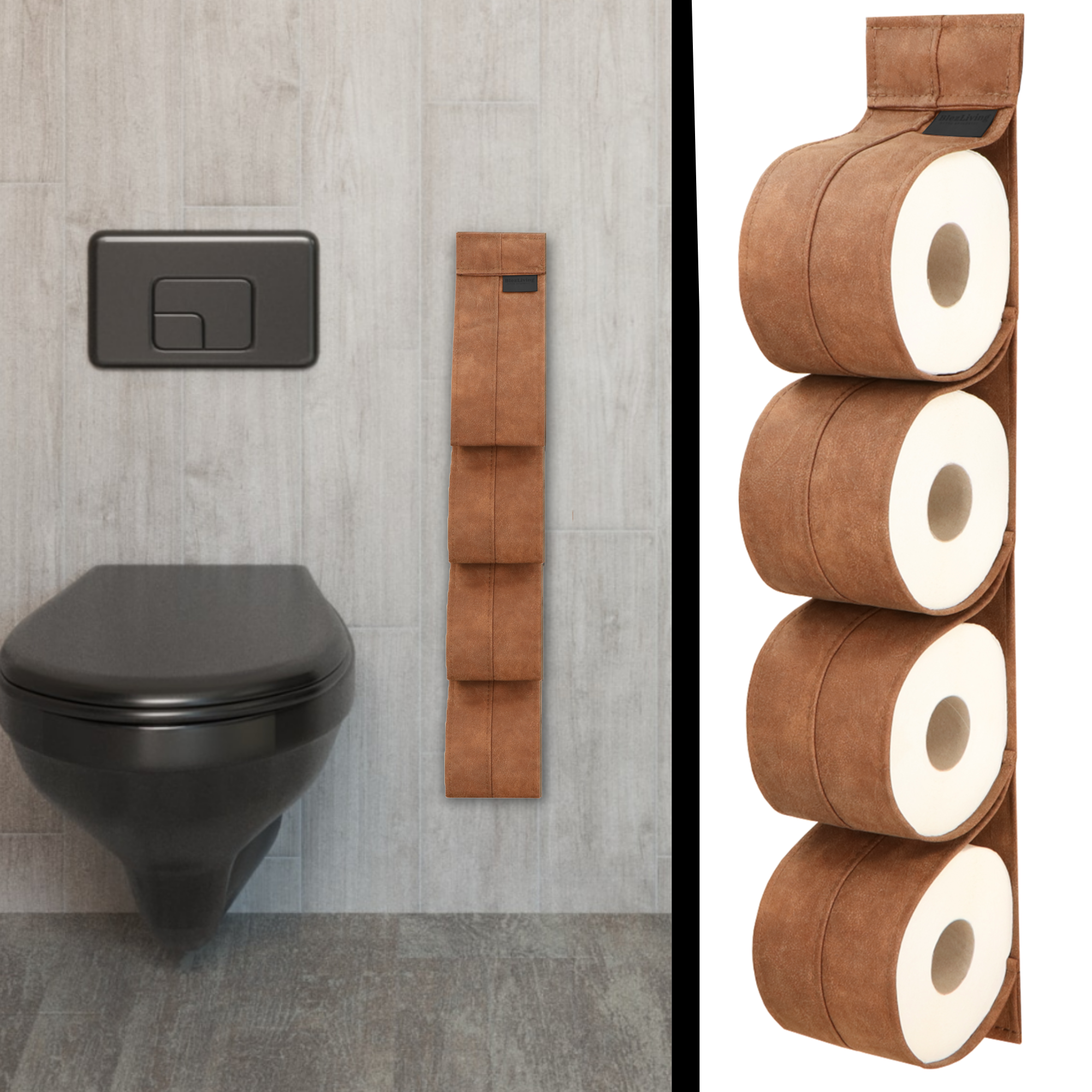 Reserverolhouder KAYA cognac