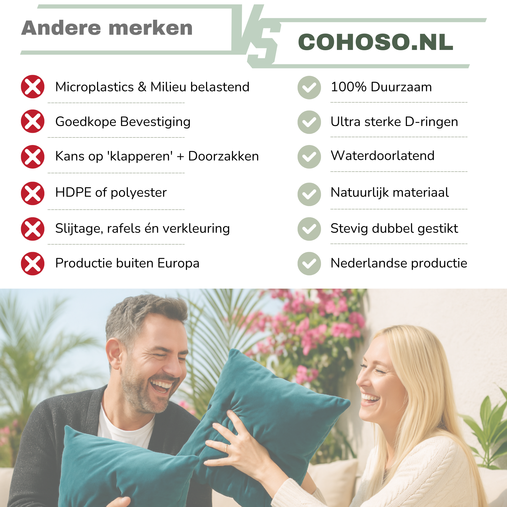 Schaduwdoek rechthoek | 130x260cm | Jute