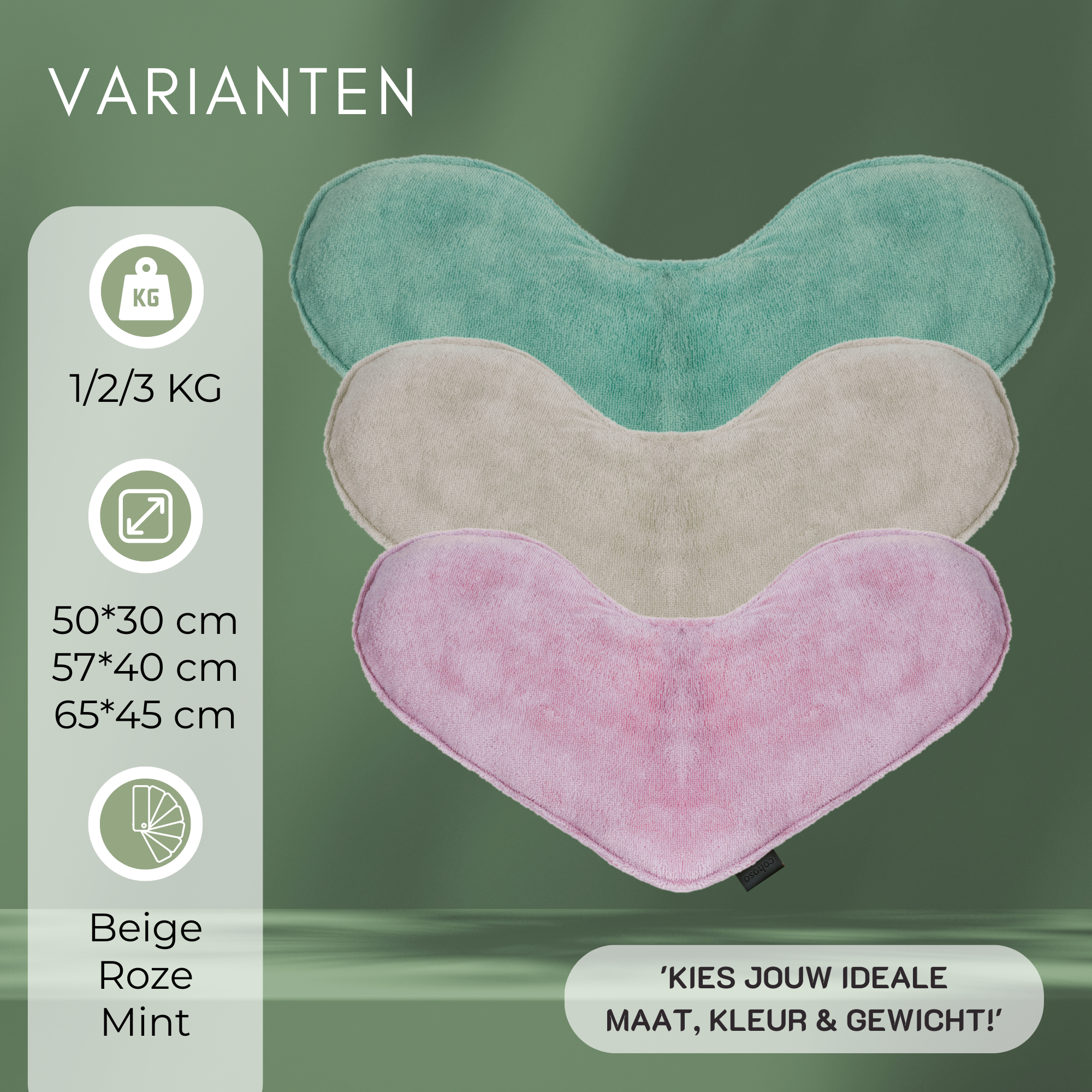 Verzwaringskussen 2 kg -  Verzwaard kussen  - Nek en Schootkussen