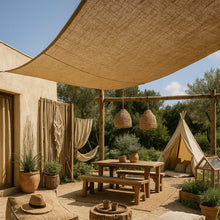 Afbeelding in Gallery-weergave laden, Schaduwdoek vierkant | 130x130cm | Jute