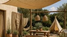 Afbeelding in Gallery-weergave laden, Schaduwdoek rechthoek | 130x390cm | Jute