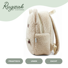 Afbeelding in Gallery-weergave laden, Teddy kinderrugzak met naam | Zacht & praktisch voor peuters