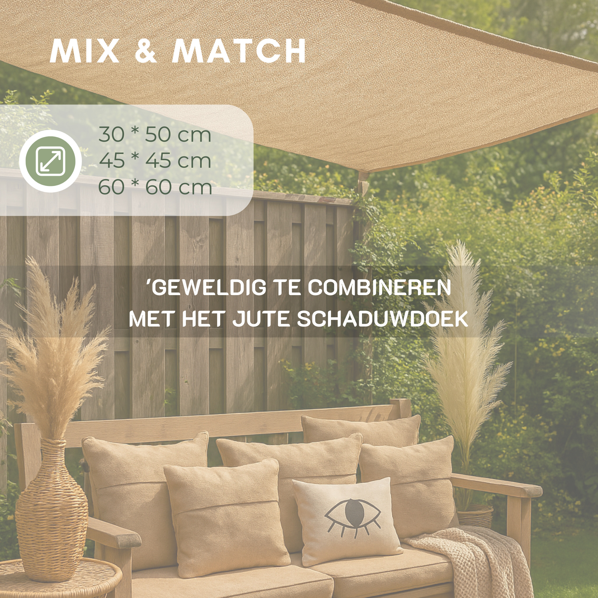 Jute sierkussen hoes 30x50