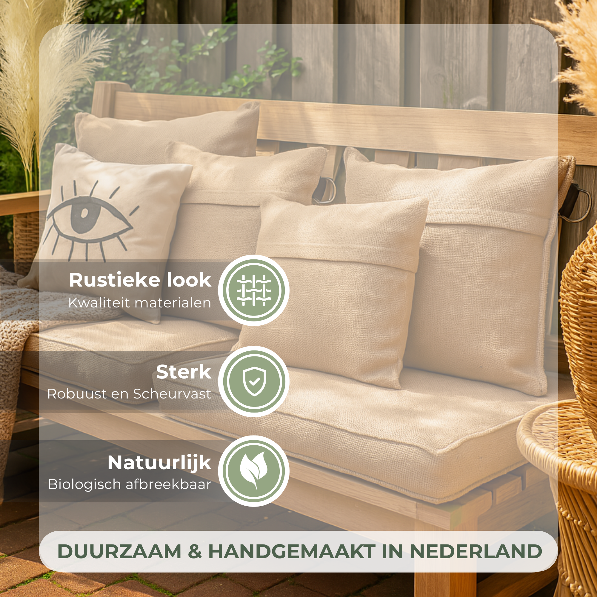 Jute sierkussen hoes 30x50