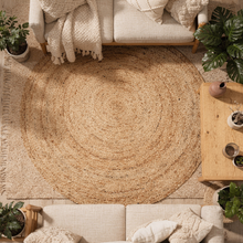 Afbeelding in Gallery-weergave laden, Jute vloerkleed - Natuurlijk - 200cm
