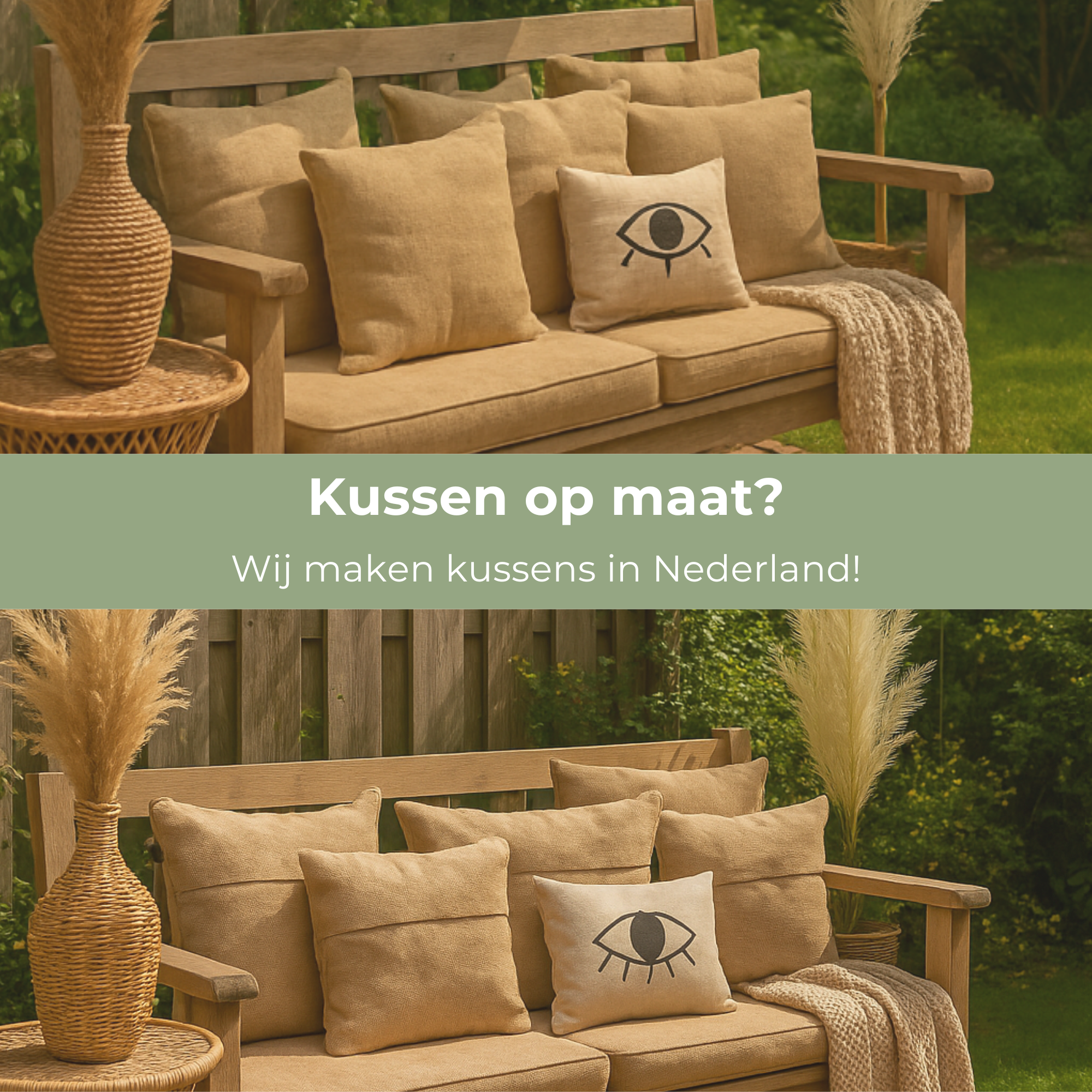 Jute sierkussen hoes 30x50