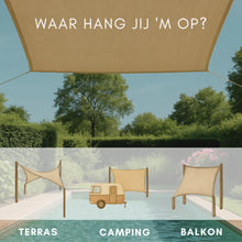 Afbeelding in Gallery-weergave laden, Schaduwdoek vierkant | 260x260cm | Jute