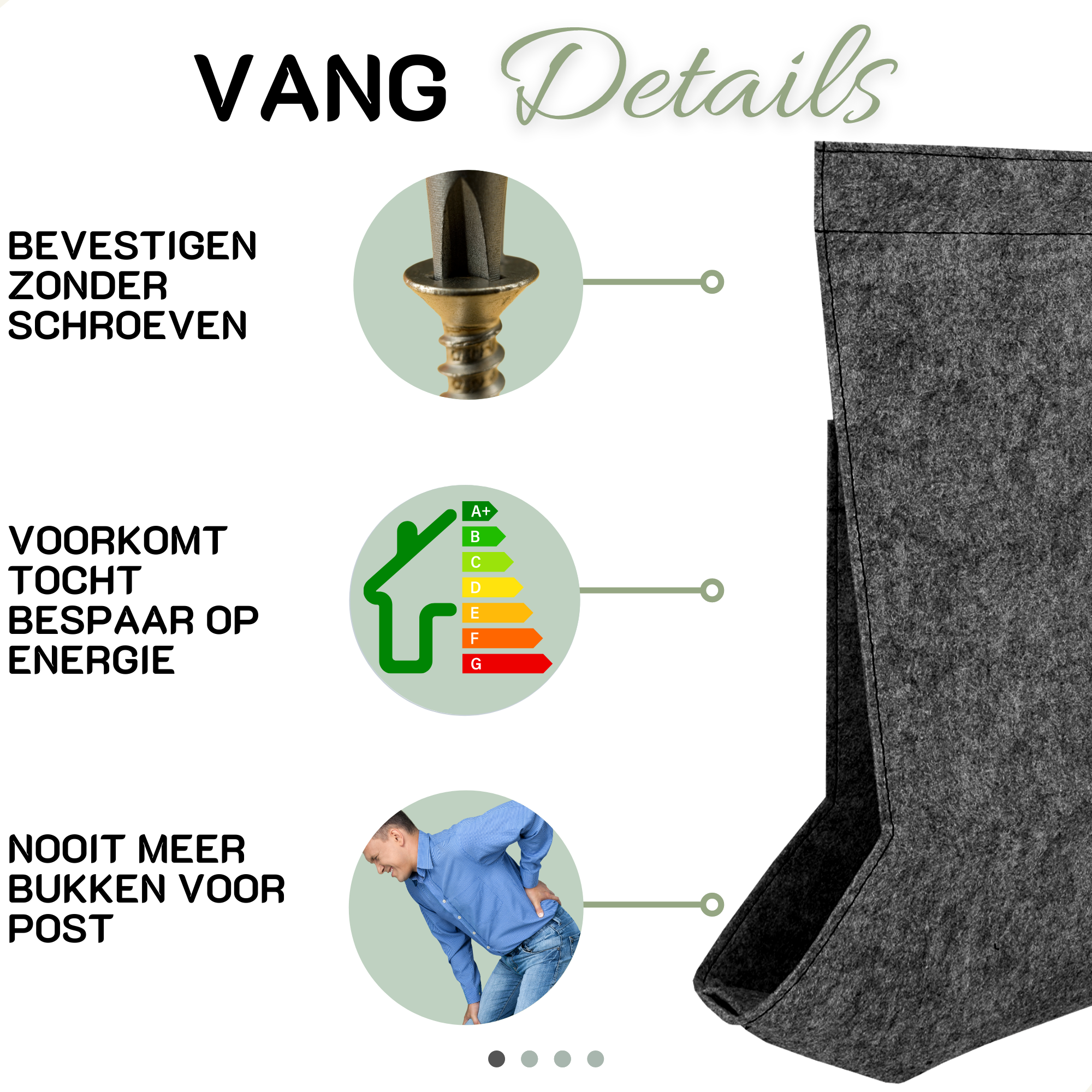 Postvanger Deluxe LUCA antraciet