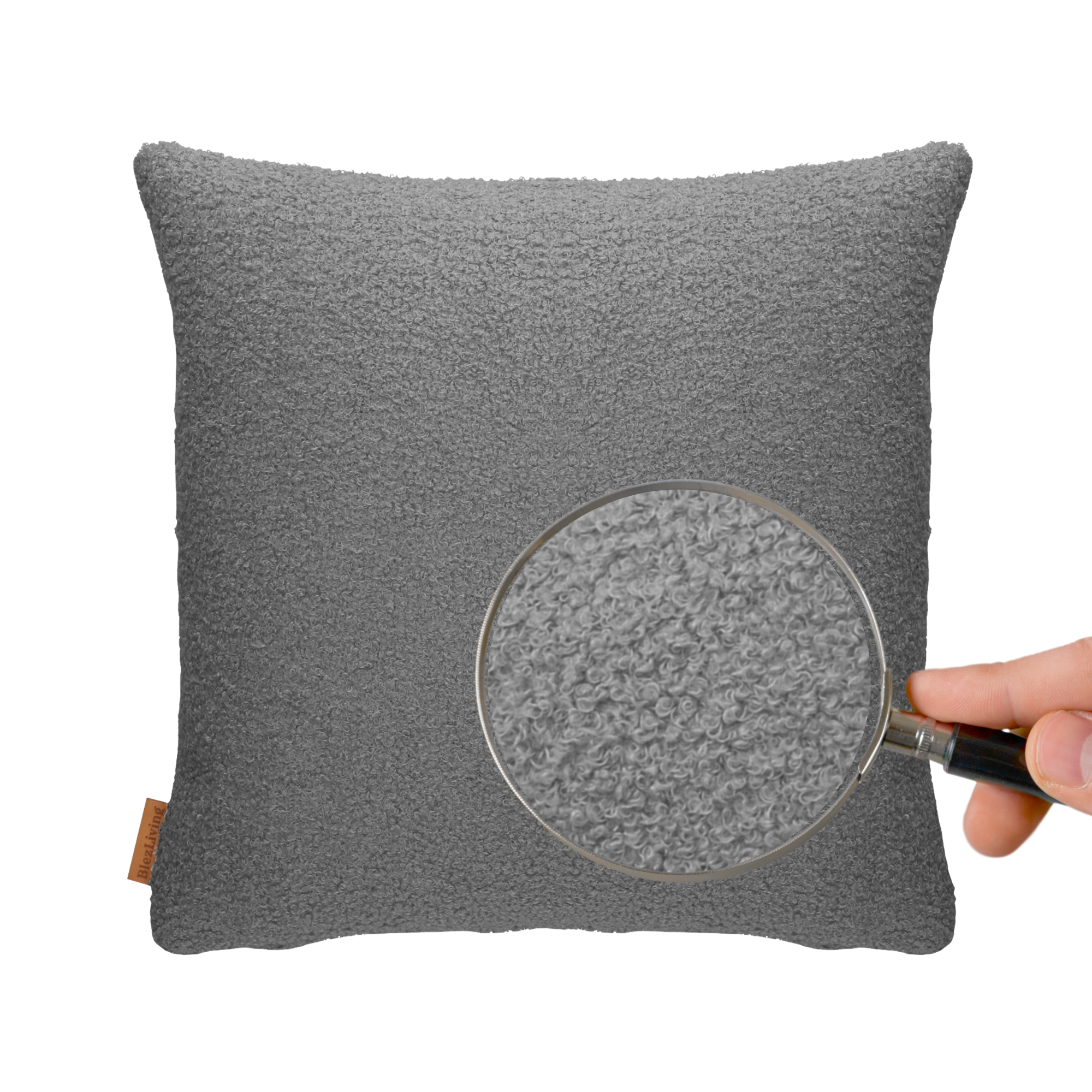 Sierkussen SEMMI donker grijs 45x45