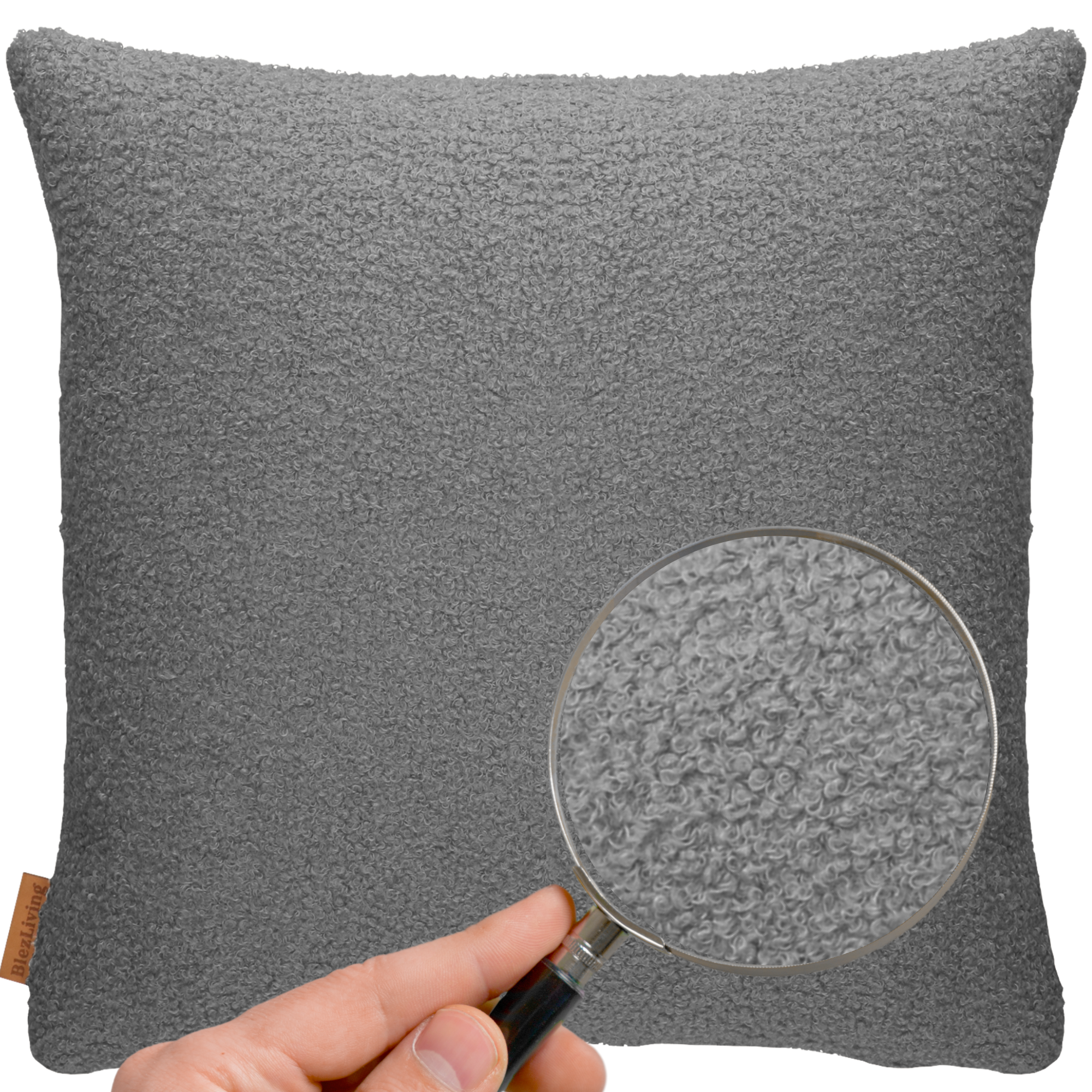 Sierkussen SEMMI donker grijs 60x60