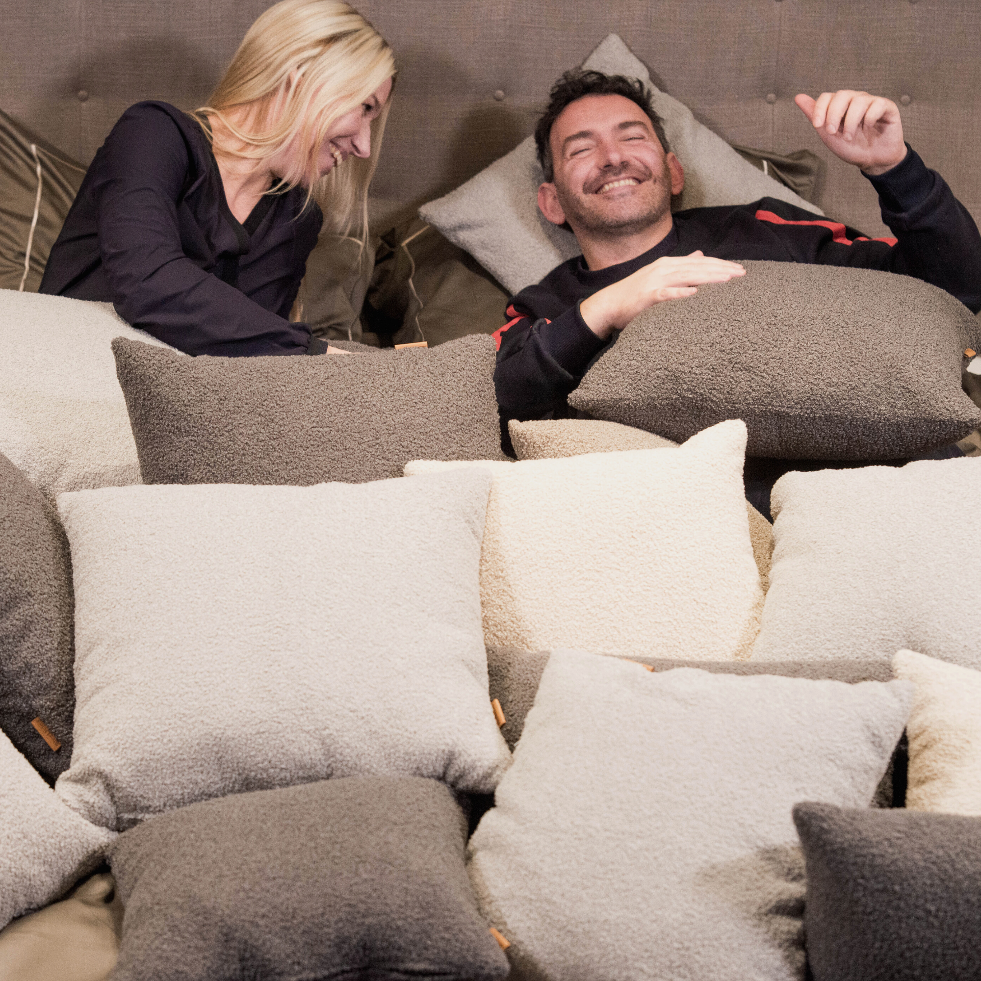 Sierkussen SEMMI crème 45x45