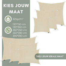 Afbeelding in Gallery-weergave laden, Schaduwdoek rechthoek | 130x260cm | Jute
