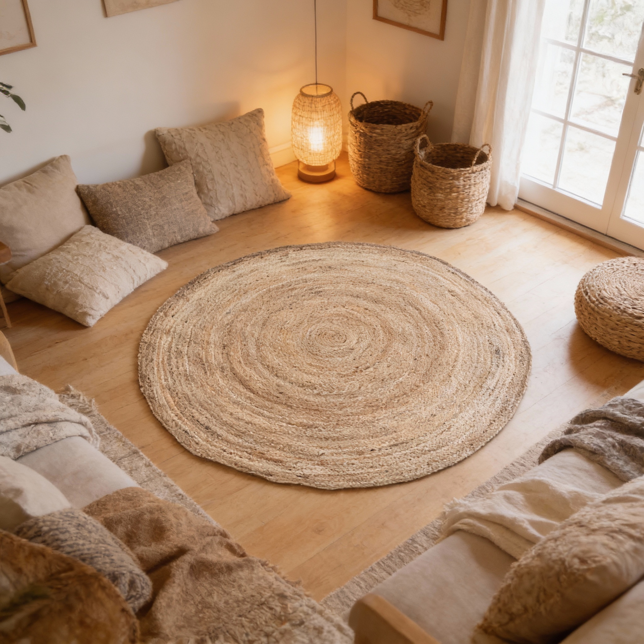 Jute vloerkleed - Natuurlijk - 200cm