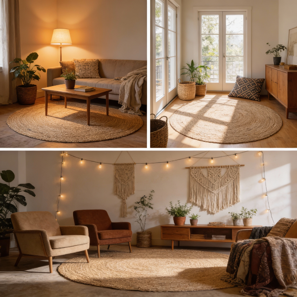 Jute vloerkleed - Natuurlijk - 150cm