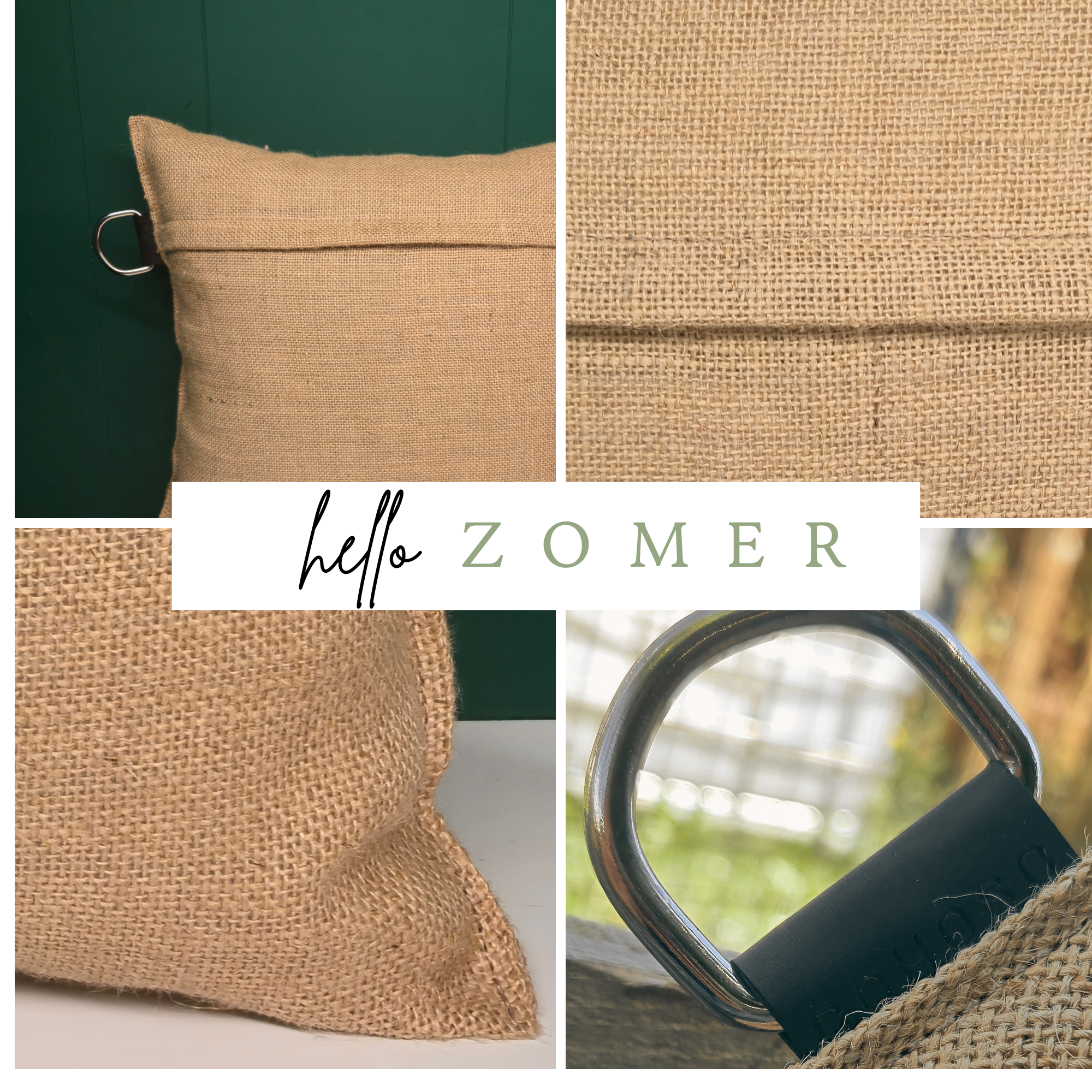 Jute sierkussen hoes 30x50