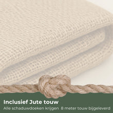 Afbeelding in Gallery-weergave laden, Schaduwdoek rechthoek | 260x260cm | Jute

