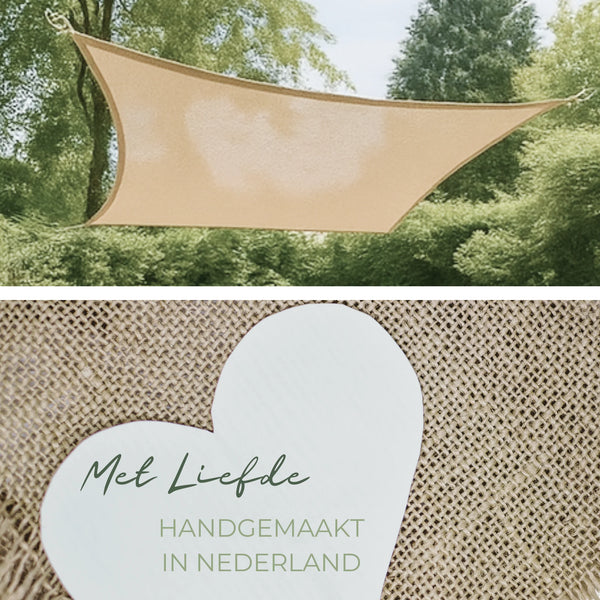 Schaduwdoek rechthoek | 130x390cm | Jute