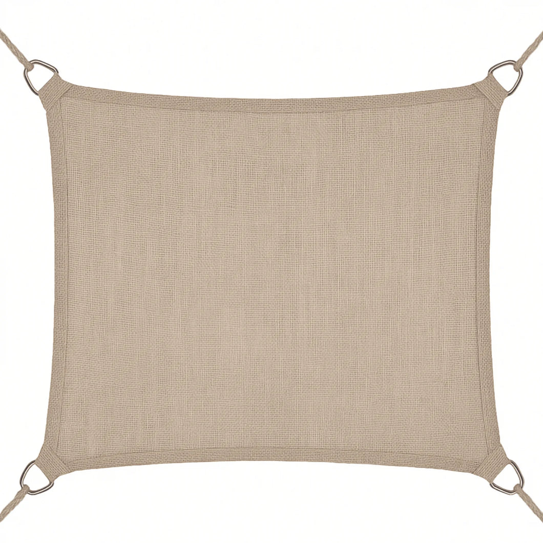 Schaduwdoek rechthoek | 260x260cm | Jute
