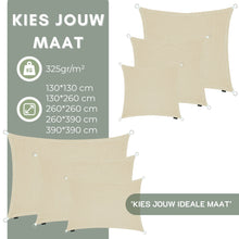 Afbeelding in Gallery-weergave laden, Schaduwdoek rechthoek | 260x260cm | Jute
